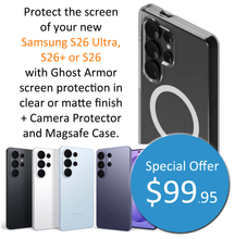 Load image into Gallery viewer, Protect your Samsung S26 with Ghost Armor screen protection plus Magsafe Case
