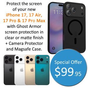 Protect your new iPhone 17 with Ghost Armor screen protection plus Magsafe Case